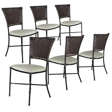 Imagem de Jogo Cozinha Cadeiras Gramado Tabaco De Jantar