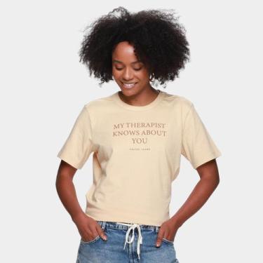 Imagem de Camiseta Colcci Jeans Casual Feminina, Bege, P