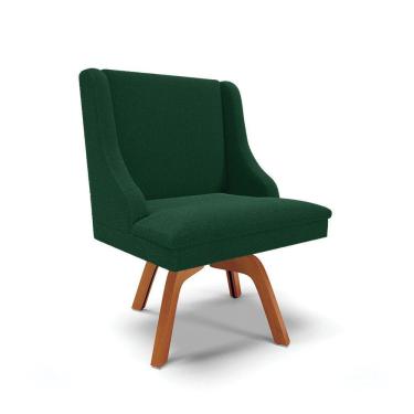 Imagem de Cadeira Sala De Jantar Giratória Mm35 Liz Bouclê Verde D03 - D'rossi