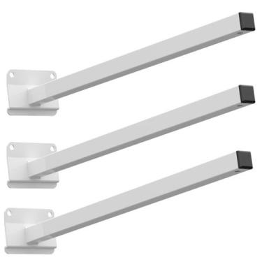 Imagem de Kit 03 Suportes Inclinação Haste De Refletor Led Parede Fachada Banner