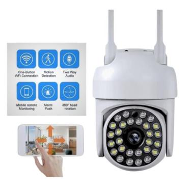 Imagem de Câmera Segurança IP Externa Rotativa Wifi Prova Dágua Full Hd 1080p AL