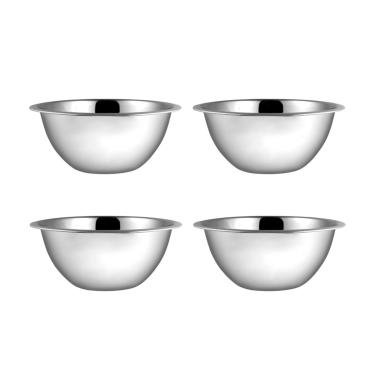 Imagem de Tigela Bowl Pote Cumbuca Saladeira 720ml Aço Inox 4un