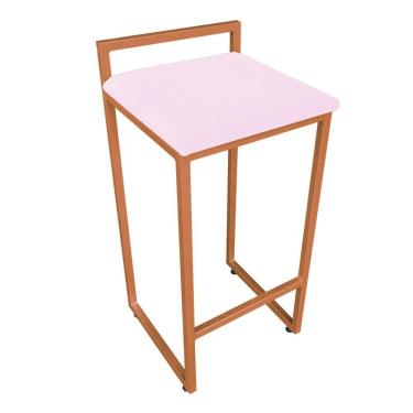 Imagem de Banqueta Pietra Suede Rosa Bebê