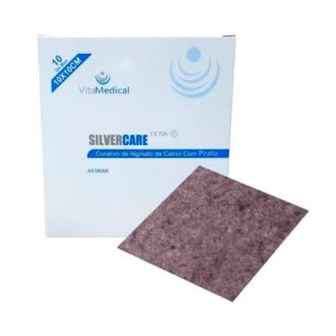Imagem de Curativo Alginato de Cálcio e Prata 10x10cm Vita Medical - Vitamedical