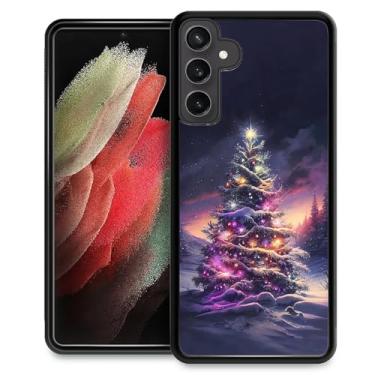 Imagem de DAIZAG Capa compatível com Samsung Galaxy S23 FE, Árvore de Natal da Noite Antiqueda à prova de arranhões Capa protetora com padrão personalizado