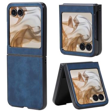 Imagem de Fourmor Capa para Motorola Razr 2025/Razr 2024 - Capa protetora de couro PU vintage à prova de choque | Cobertura total | Design leve e antiimpressões digitais