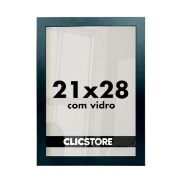Imagem de Moldura 21X28 Quadro Vidro Fotografia Poster Diplomas Porta Retrato Foto Certificado Parede Madeira Cartazes Cursos MDF
