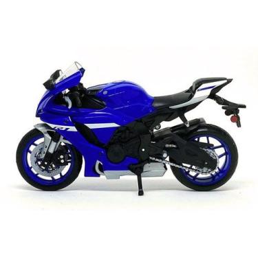 Imagem de Miniatura Moto Yamaha YZF-R1 2021Azul Maisto 1/12, Azul