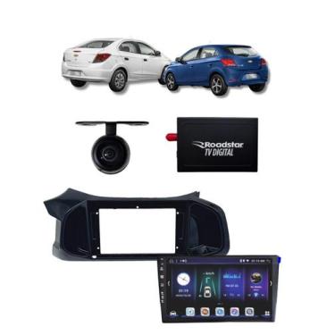 Imagem de Kit Central Multimídia Android 9" CarPlay Câmera Ré TV Digital 1-SEG M