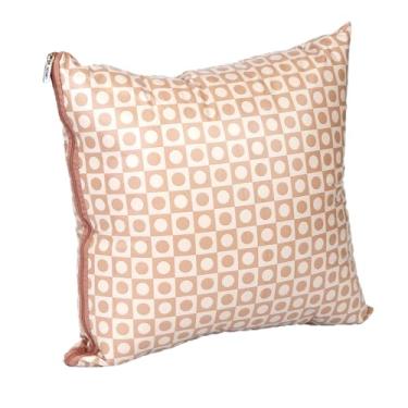 Imagem de Almofada Decorativa Moderna com Padrão Geométrico, Impermeável, Capa e Refil, com Zíper, para Área Externa e Interna (Marrom Chess)