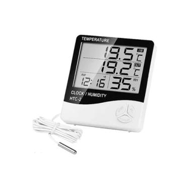 Imagem de Termômetro digital higrômetro com interior e exterior Pr - Lightbek Of