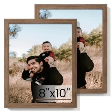 Imagem de Heimlove Conjunto de 20,3 x 25,4 cm, porta-retratos de 20,3 x 25,4 cm, porta-retratos de nogueira, 20,3 x 25,4 cm, colagem de parede ou mesa para documentos de certificado