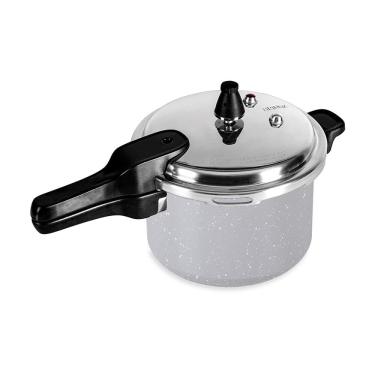 Imagem de Panela de Pressão Brinox Ceramic Life Super 5,4L Antiaderente Indução Cinza