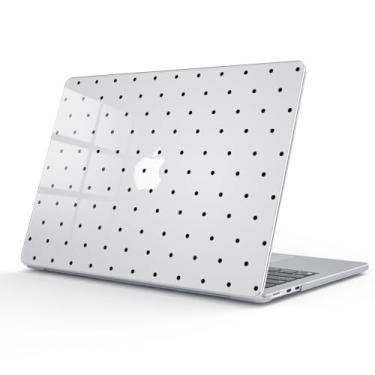 Imagem de AdorableWhimsy Capa protetora para MacBook Air de 13 polegadas versão 2021-2018 A2337 M1/A2179/A1932 linda estampa estética de bolinhas transparente capa protetora para laptop para MacBook Air de 13,3