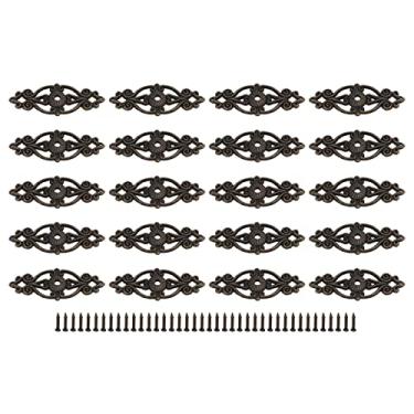 Imagem de Capas de canto Protetores de canto de liga de zinco estilo vintage com pregos para caixa de madeira Caixa de joias Caixa de presente Álbum de fotos Scrapbook Bronze verde 20 peças