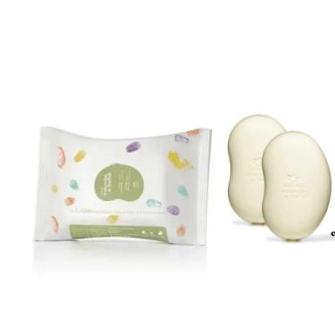 Imagem de mamae bebe leço e sabonetes - natura