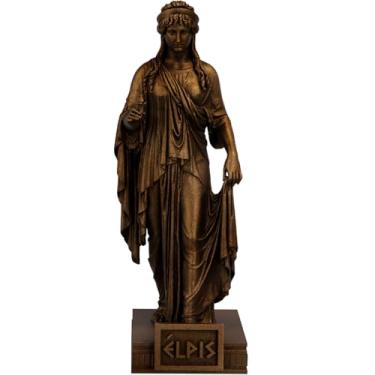 Imagem de Estátua Élpis Deusa Grega Personificação da Esperança (Cor Cobre Antigo)