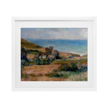 Imagem de Stupell Industries Vista da costa marítima Renoir Impressão emoldurada branca sob vidro, design por Pierre-Auguste Renoir, 13 x 16