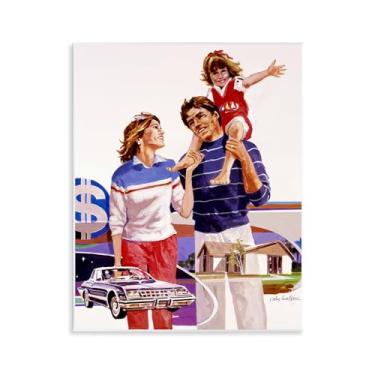 Imagem de Stupell Industries Retrato de nostalgia de família retrô arte de placa de parede, design por Wind River Studios, 14 x 11