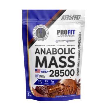 Imagem de Anabolic Mass 28500 3Kg Hipercalórico Profit - Profit Labs, Chocolate