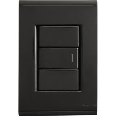 Imagem de Conjunto 4x2 Com 1 Interruptor Simples 10 A 250 V Tramontina Liz Grafite