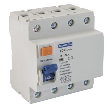 Imagem de Interruptor Tdr-100 4p 100 A 30 Ma 6 Ka Tramontina