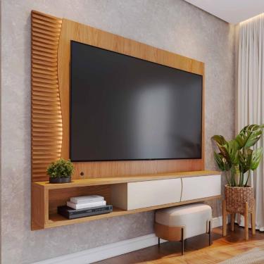 Imagem de Painel Para Tv 65 Polegadas Canoas Off White Freijo