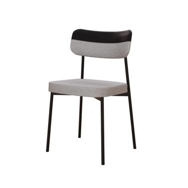 Imagem de Cadeira Mynna Fixa C/4 Pes 525 X 470 X 790 Mm C/1 Un. Crt.cinza Claro/courino Preto Crt Cinza Claro/courino Preto