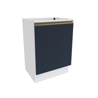 Imagem de Balcão Celeste Kappesberg 100% Mdf 1 Porta Branco/azul 60cm