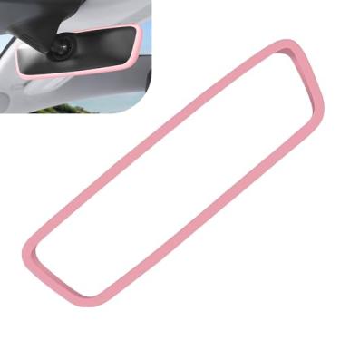 Imagem de Dogary Moldura protetora de espelho retrovisor de carro, capa de proteção de borda traseira anticolisão de silicone, compatível com Tesla Model 3/Y, decoração de moldura de acabamento retrovisor