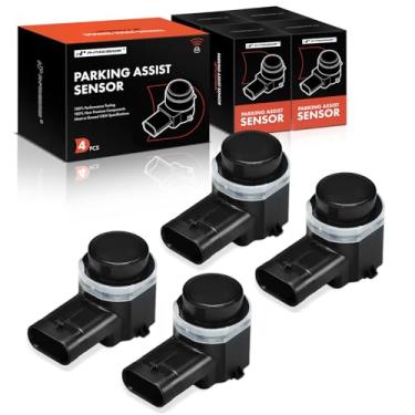 Imagem de A-Premium Sensor de assistência de estacionamento adequado para Audi A4 A5 2011-2018 A6 A7 A8 Q3 Q5 Q7 Fiat 500 Punto Hyundai Santa Fe, dianteiro e traseiro, um conjunto de 4