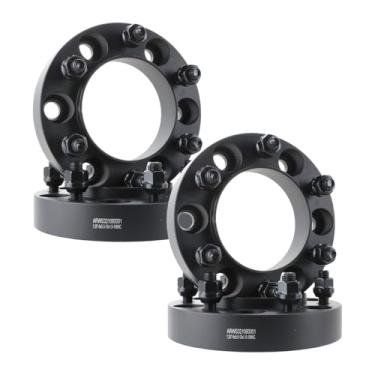 Imagem de VibeUp Espaçador de roda de 6 x 5,5, espaçadores de adaptadores de roda centrados no cubo de 3,15 cm apto para Tacoma, 4Runner, FJ Cruiser, Tundra, GX460, Sequoia, GX470, passo de rosca M12 x 1,5 furo