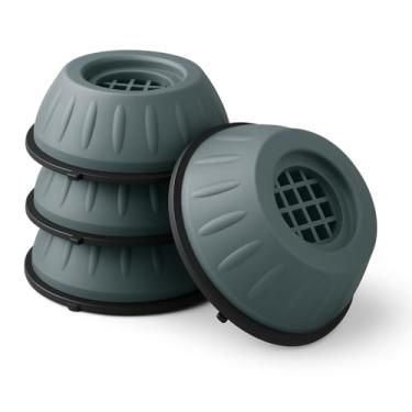 Imagem de Kit 4 Pé de Apoio Anti Vibração para Máquina de Lavar Móveis Folgão Base Antiderrapante Reduz Ruído, Impacto e Desnivelamento