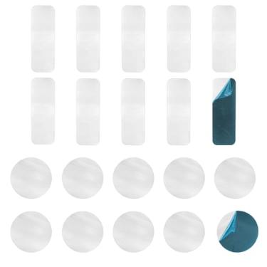 Imagem de 20un. Fita Magnética Luz Armário, Luzes Substituição com Placa Traseira Metálica Adesiva e Chapa Ferro para Iluminação de LED em Gabinetes (Redondas, Retangulares)