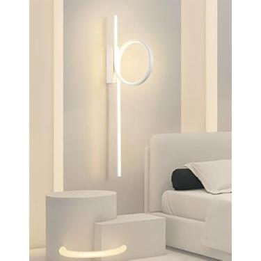 Imagem de Arandela Espiral Branco E Preto Luz Indireta Led Casa (Branco)