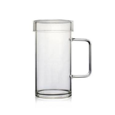 Imagem de EPOTRDCV Copo de vidro transparente feito à mão de 700 ml, café, chá, leite, suco, água, cerveja, copos de escritório
