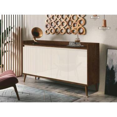 Imagem de Buffet Aparador Retrô Clássico Malbec com Off White - MoveisAqui