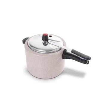Imagem de Panela de Pressão Brinox Ceramic Life Vapt 7,5L Mineral Resist Vanilla