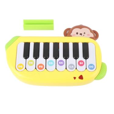 Imagem de Alomejor Brinquedo Eletrônico de Piano, Portátil Crianças Multifuncionais Infantis Músicas de Teclado Musical Educacional para Crianças (Amarelo)