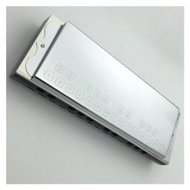 Imagem de Gaita profissional de 25 buracos, gaita baixo, instrumento de desempenho profissional, material de revestimento de cobre cromado