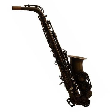 Imagem de Instrumentos profissionais de saxofone alto de latão antigo Eb com conjunto completo de acessórios