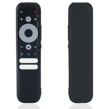 Imagem de JKZTJOF Capa para controle remoto TCL RC902N, capa de silicone antisujidade à prova de choque compatível com TCL RC902N FMR1 controle remoto de voz inteligente lavável an-ti antiderrapante e não