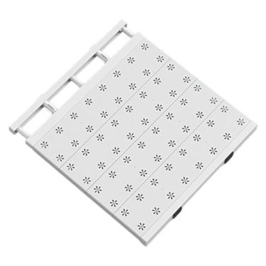 Imagem de YWJLQH Divisória de Gaveta Organizadora Expansível e Ajustável Branca para Armário de Roupas, Separador de Prateleiras para Guarda-Roupa de Hotel, Gaveta de, Ajuste de 48 a 80 Cm