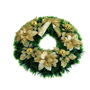 Imagem de Guirlanda Natalina Decorada de Luxo 32cm - Enfeite de Natal Completo para Porta e Decoração(GUI004)