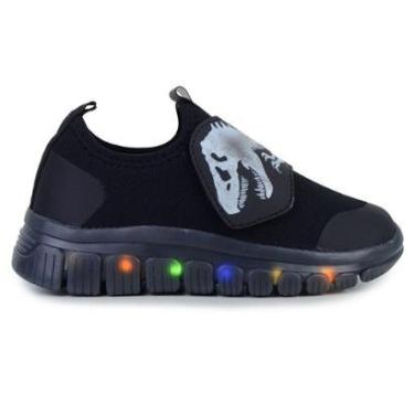 Imagem de Tênis Infantil Masculino Novopé Preto com LED - 1287-Masculino