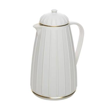 Imagem de Garrafa Térmica de Plástico para Café/Chá Carrossel Branca 1 Litro Wolff