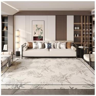 Imagem de SPXMQSS Tapete de sala de estar, tapete para quarto com suporte antiderrapante que não cai, tapete lavável de pelo baixo para sala de estar, quarto, sala de jantar, escritório D 200 x 300 cm