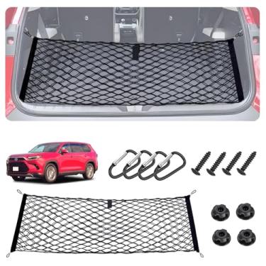 Imagem de Rede de carga estilo envelope para acessórios Hyundai Santa Fe 2024 2025 2026, porta-malas, rede de carga de malha SUV, elástico de 5 mm atualizado e nylon de camada dupla para armazenamento de rede