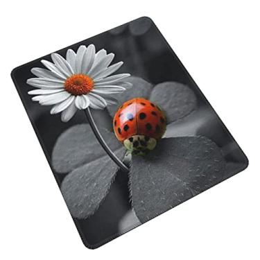 Imagem de Tapete de mouse Ladybug Daisy Base de borracha antiderrapante para jogos é para computador, laptop, escritório, mouse pad fofo