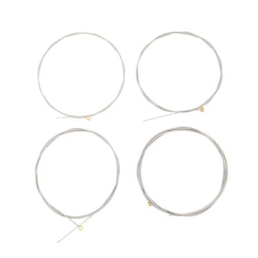 Imagem de eMagTech 4 cordas de baixo elétricas enroladas 050, 070, 085, 105 aço níquel compatível com regular Slinky